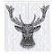 Rideau de douche Cerf noir blanc 175x180 cm - miniature variant 1