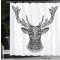 Rideau de douche Cerf noir blanc 175x180 cm - miniature variant 3