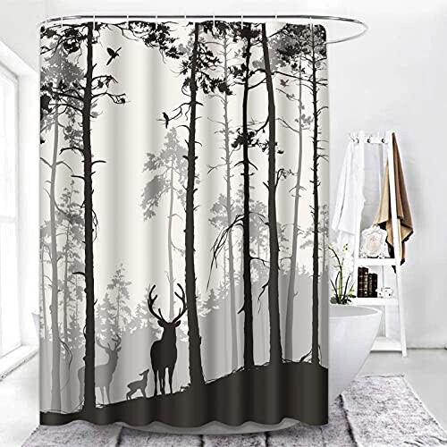 Rideau de douche Cerf arbre 183x183 cm variant 0 