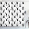 Rideau de douche Cerf bleu foncé vert blanc 175x200 cm - miniature