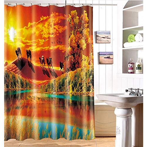 Rideau de douche Chameau 180x180 cm