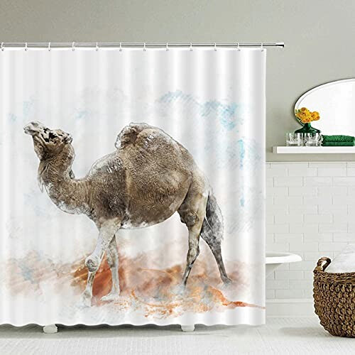 Rideau de douche Chameau a- 150x150 cm variant 2 