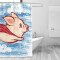 Rideau de douche Cochon flying pig plastic - miniature