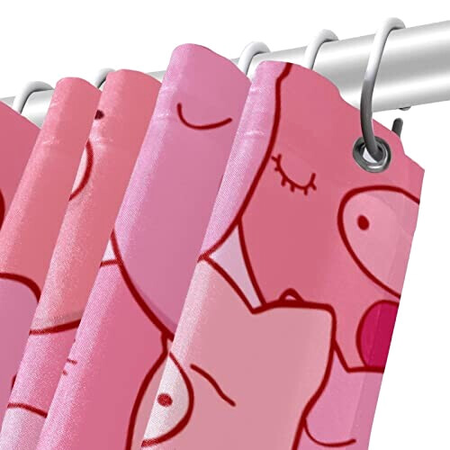 Rideau de douche Cochon multi-couleur variant 3 