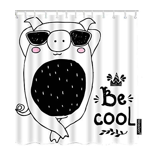 Rideau de douche Cochon 180x200 cm