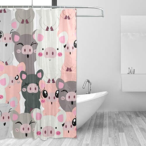 Rideau de douche Cochon 152x182 cm variant 0 