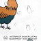 Rideau de douche Coq multicolore 152.4x182.9 cm - miniature variant 2