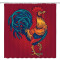 Rideau de douche Coq 80x180 cm - miniature