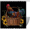 Rideau de douche Coq multicolore 152.4x182.9 cm - miniature