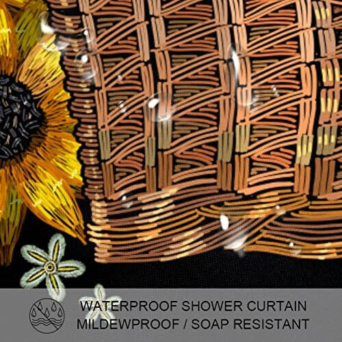 Rideau de douche Coq multicolore 152.4x182.9 cm variant 1 