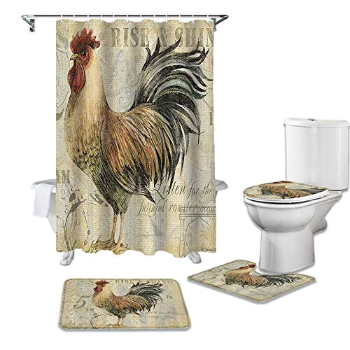 Rideau de douche Coq variant 1 