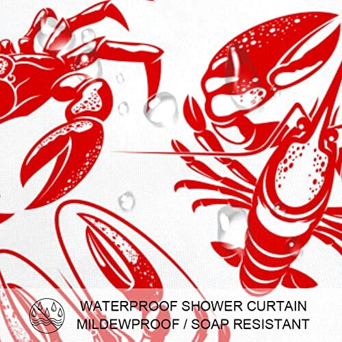 Rideau de douche Crabe multi-couleur variant 1 