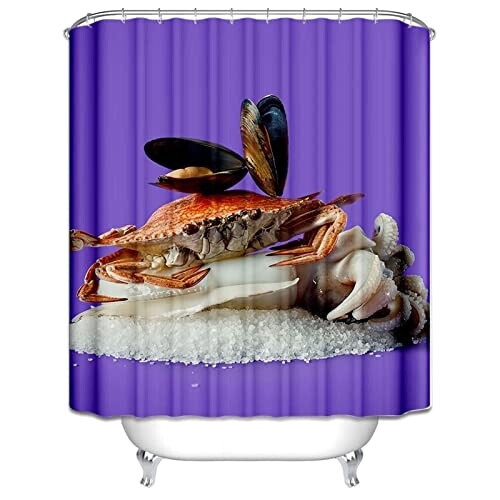 Rideau de douche Crabe style 90x180 cm