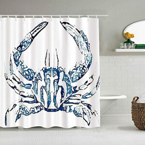 Rideau de douche Crabe 183x183 cm
