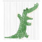 Rideau de douche Crocodile peacock vert beige 175x200 cm - miniature variant 1