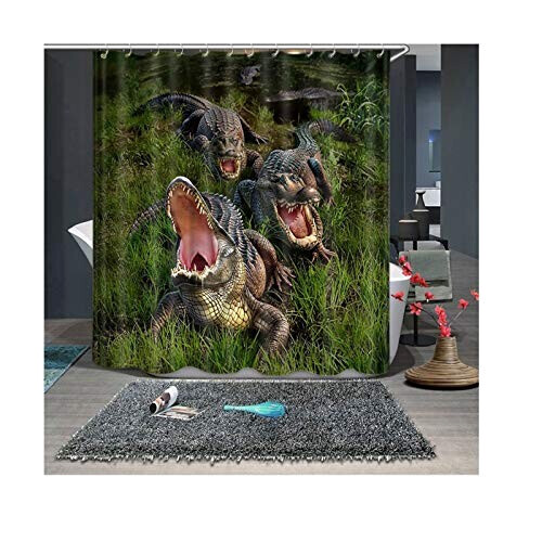 Rideau de douche Crocodile multicolore 120x180 cm
