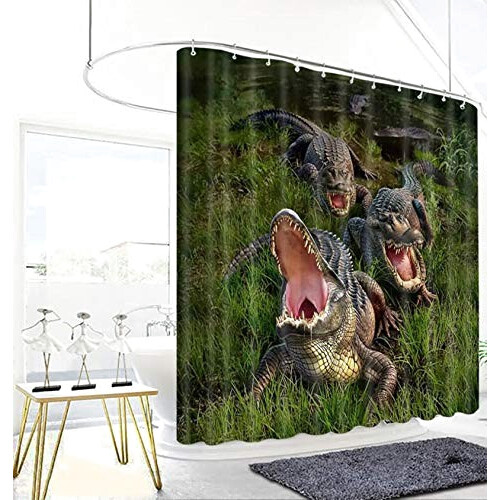 Rideau de douche Crocodile multicolore 120x180 cm variant 1 
