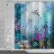 Rideau de douche Dauphin bleu 122x183 cm - miniature