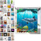 Rideau de douche Dauphin coraux 180x200 cm - miniature
