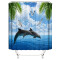 Rideau de douche Dauphin bleu vert 180x200 cm - miniature variant 1