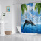 Rideau de douche Dauphin bleu vert 180x200 cm - miniature variant 3