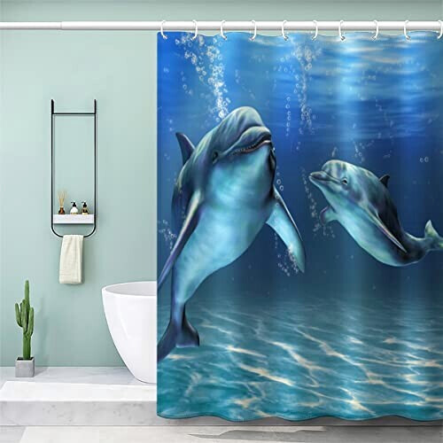 Rideau de douche Dauphin couleur 120x200 cm variant 0 