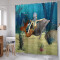 Rideau de douche Dauphin 180x180 cm - miniature
