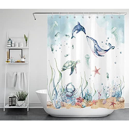 Rideau de douche Dauphin multi 150x180 cm