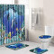 Rideau de douche Dauphin bleu - miniature