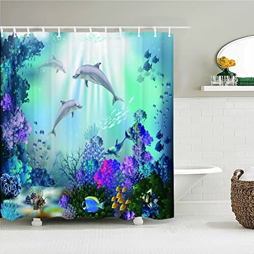 Rideau de douche Dauphin 90x180 cm