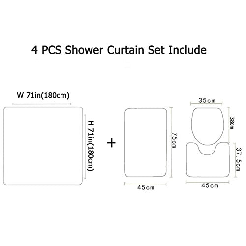 Rideau de douche Dauphin 180x180 cm variant 3 