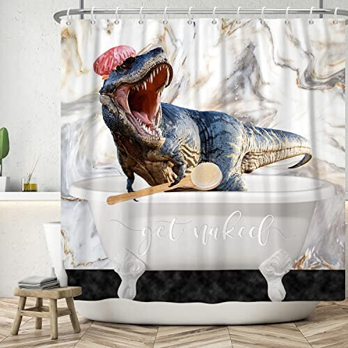 Rideau de douche Dinosaure style 105x160 cm variant 0 