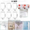 Rideau de douche Dinosaure gris 90x180 cm - miniature variant 4