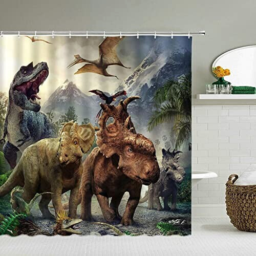 Rideau de douche Dinosaure a- 150x200 cm