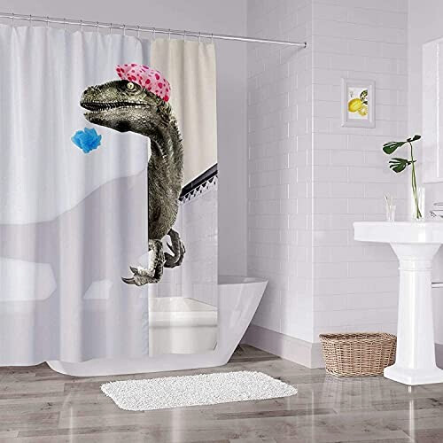 Rideau de douche Dinosaure variant 3 