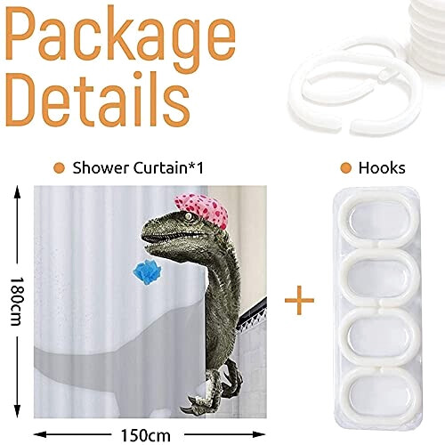 Rideau de douche Dinosaure variant 5 