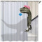 Rideau de douche Dinosaure blanc 180x180 cm - miniature
