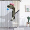 Rideau de douche Dinosaure blanc 180x180 cm - miniature variant 1