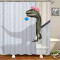Rideau de douche Dinosaure multicolore 100x180 cm - miniature
