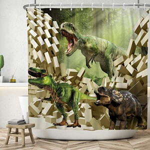 Rideau de douche Dinosaure 140x183 cm