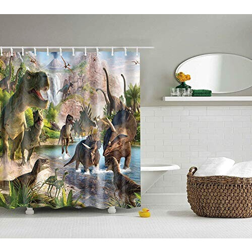 Rideau de douche Dinosaure 180x180 cm