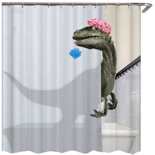 Rideau de douche Dinosaure 180x180 cm