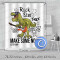 Rideau de douche Dinosaure blanc gray - miniature variant 2