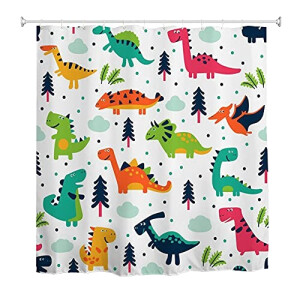 Rideau de douche Dinosaure motif de 90x180 cm