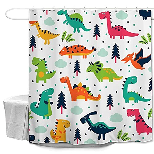 Rideau de douche Dinosaure motif de 90x180 cm variant 0 