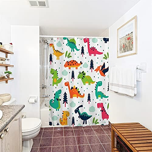 Rideau de douche Dinosaure motif de 90x180 cm variant 1 