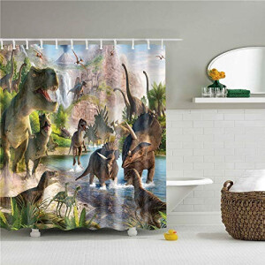 Rideau de douche Dinosaure 90x180 cm