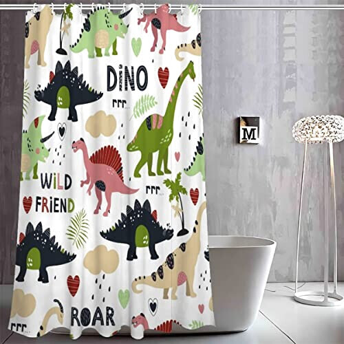 Rideau de douche Dinosaure couleur 120x200 cm