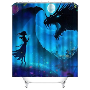 Rideau de douche Dragon couleur 120x180 cm