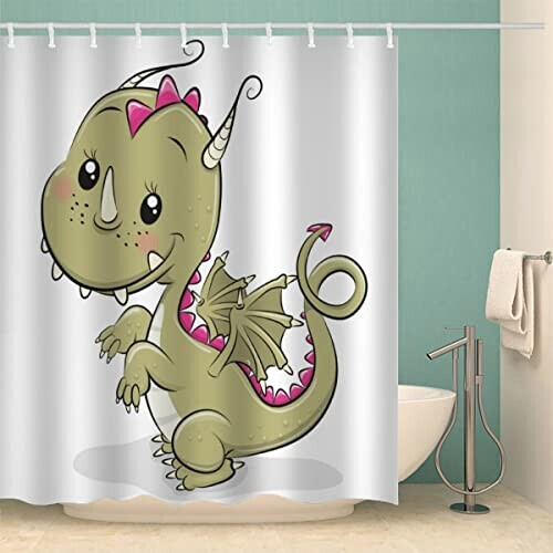 Rideau de douche Dragon couleur 180x200 cm